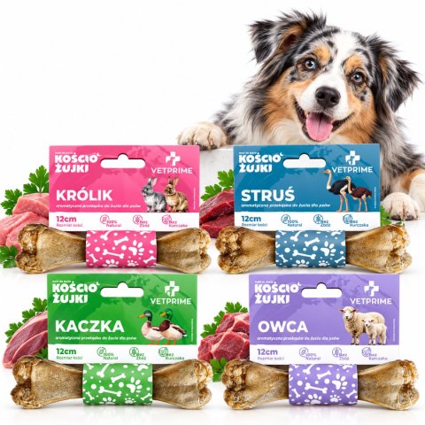 VETPRIME KościoŻujki MIX 4 Smaki Kość Gryzak dla Psa 12cm 55g Naturalny