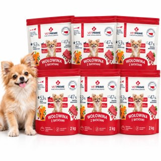 Vetprime PURE HYPOALLERGENIC Wołowina z Batatami XS/S 12kg