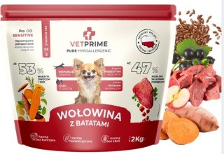 Vetprime PURE HYPOALLERGENIC Wołowina z Batatami XS/S 4kg