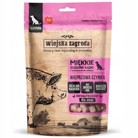 WIEJSKA ZAGRODA PRZYSMAKI MIĘSNE DLA PSA MIX 5X100 G tuńczyk białoryby kąski