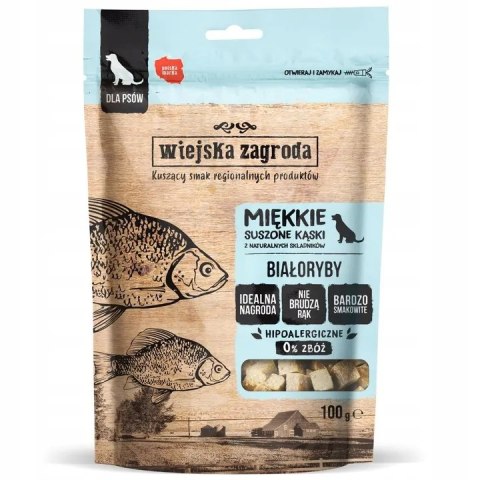 WIEJSKA ZAGRODA PRZYSMAKI MIĘSNE DLA PSA MIX 5X100 G tuńczyk białoryby kąski