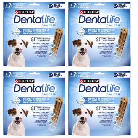 ZESTAW 4 X Purina DentaLife Small przysmak dentystyczny dla psa 7szt. 115g