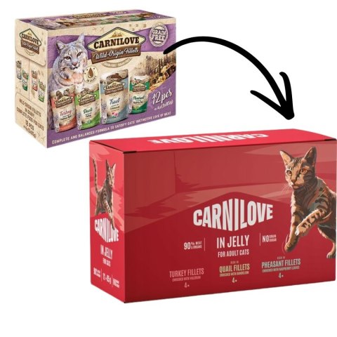 ZESTAW CARNILOVE CAT POUCH MULTIPACK 12X85G + 3x85g TROUT&ECHINACEA
