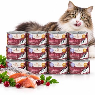 ZESTAW PERRO CATering Pstrąg 12X185g Karma Mokra dla Kota Monobiałkowa