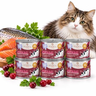 ZESTAW PERRO CATering Pstrąg 6X185g Karma Mokra dla Kota Monobiałkowa