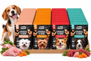ZESTAW Pan Mięsko DLA MAŁYCH RAS 40X150G SASZETKI dla psa Kawałki w sosie