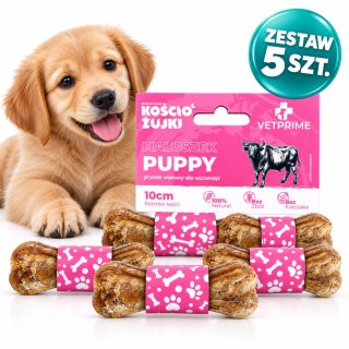 ZESTAW VETPRIME KościoŻujki Dental Puppy Kość dla Szczeniaka 5X10cm 35g Żwacz