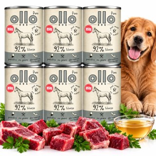 Zestaw Ollo puszka pies Pure Koń 6x850 g monoproteinowa wysokomięsna karma