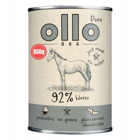 Zestaw Ollo puszka pies Pure Koń 6x850 g monoproteinowa wysokomięsna karma