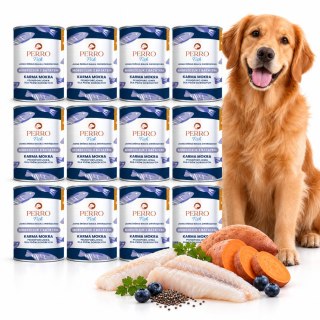 Zestaw Perro Morszczuk z Batatem 12X400g Monobiałkowa Bez Zbóż