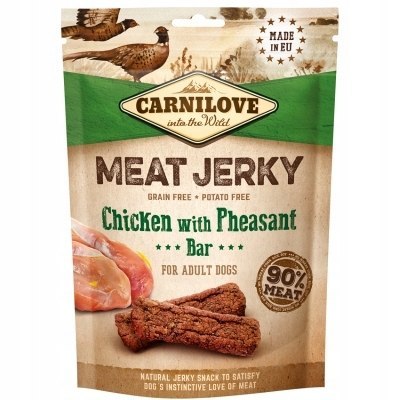 CARNILOVE JERKY Chicken with Pheasant Bar 100g dla Przysmaki Suszone