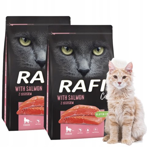 Rafi Cat Dla kota 2x7kg Łosoś Sterilised