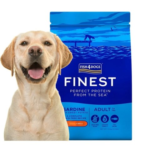 Fish4dogs Finest Sardine Adult rasy duże 12 kg F4D DUŻE CHRUPKI