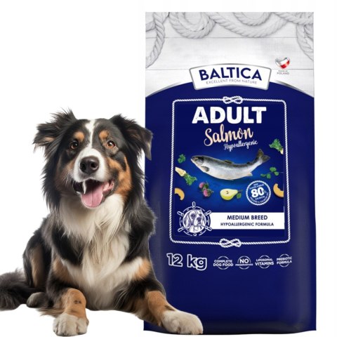 BALTICA ADULT SALMON HYPOALL ERGENIC MEDIUM 12KG